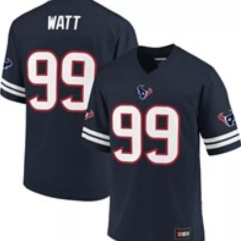 [NFL] Houston Texans #99 JJ Watt Navy Blue Football Jersey Men's Size Large - Picture 2 of 6